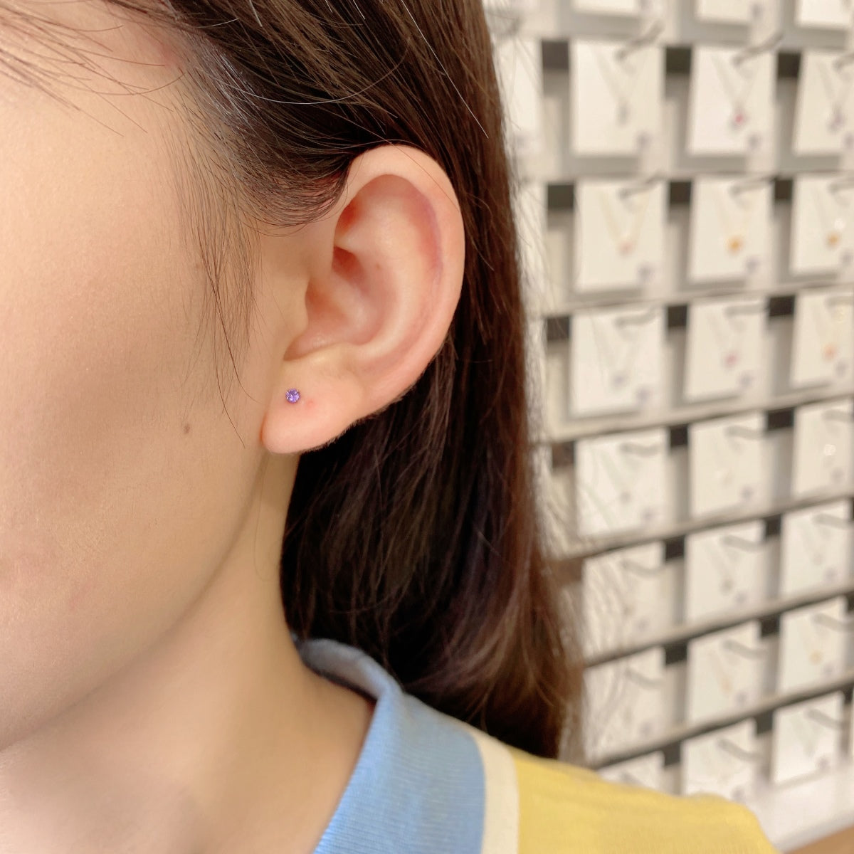 [BASLOVE]Delicate Solitaire Earrings