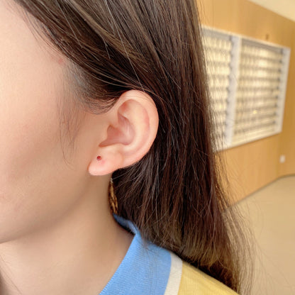 [baslovejewels]Delicate Solitaire Earrings