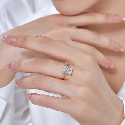 [baslovejewels]4.0 Carat Ornate Enchanting Radiand Cut Banquet Ring