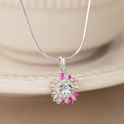 [BASLOVE]Charming Flower Colorful Necklace