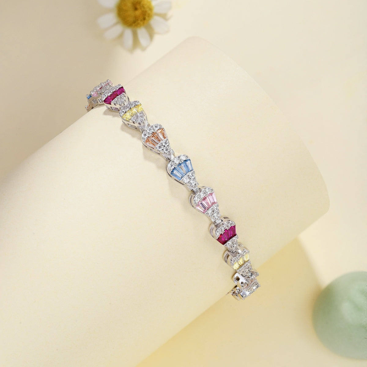 [baslovejewels]Radiant Water Drop Shape Daily Bracelet