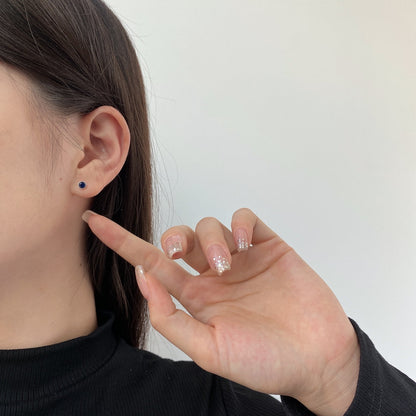[baslovejewels]Sparkling Colorful Round Shape Earrings