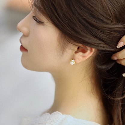 [baslovejewels]Dainty Bread Pearl Earrings