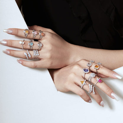 [baslovejewels]Unique Vivid Snake Shape Daily Ring