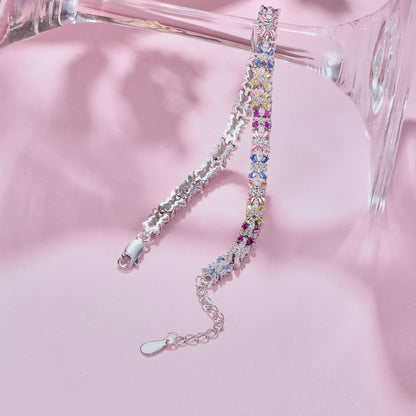 [baslovejewels]Radiant Colorful Emerald Cut Party Bracelet