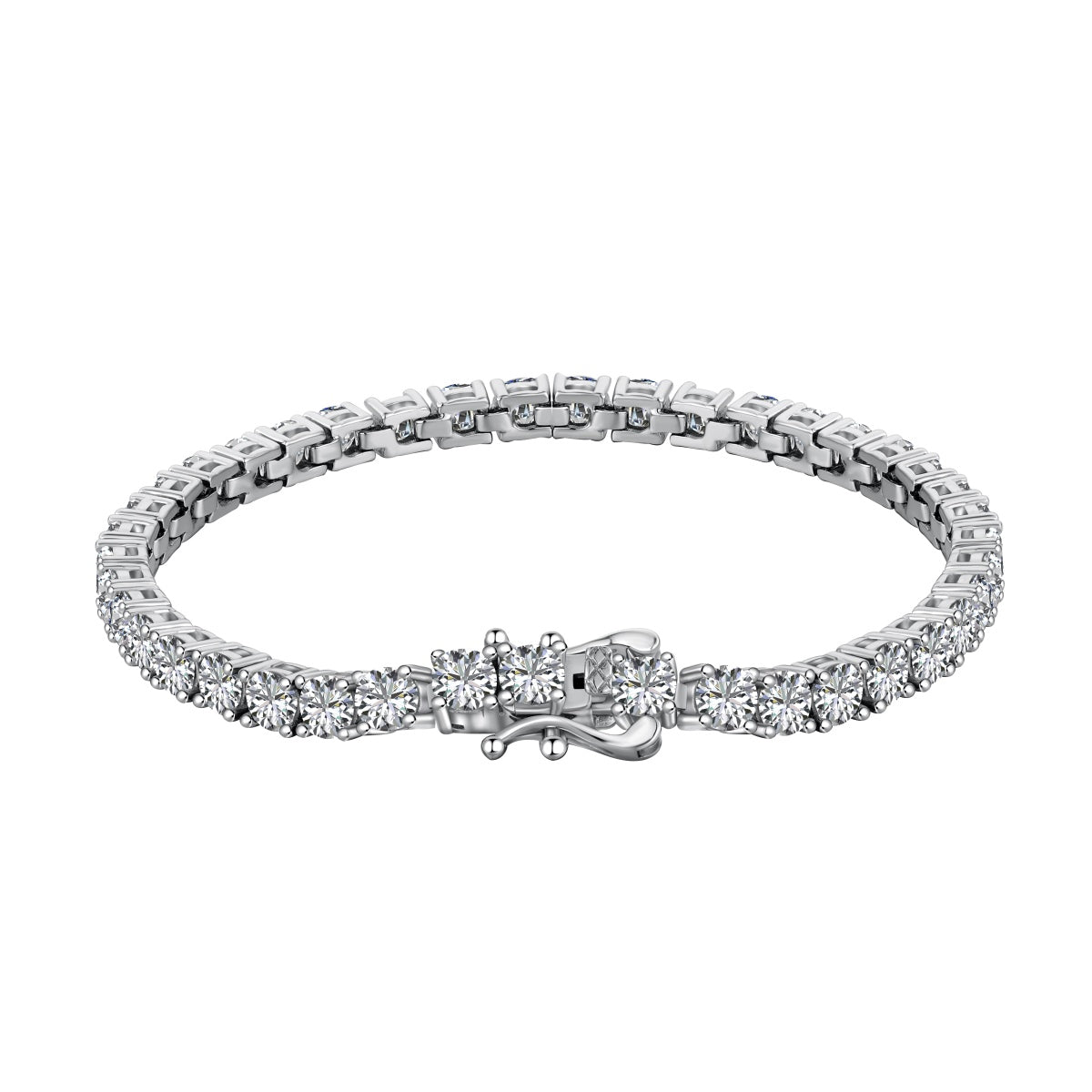 [baslovejewels]Luxurious Ornate Round Cut Tennis Bracelet