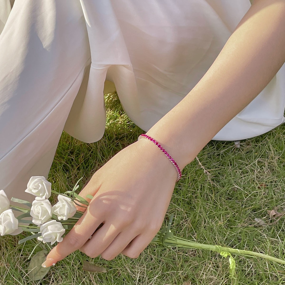 [baslovejewels]Radiant Colorful Round Cut Party Bracelet