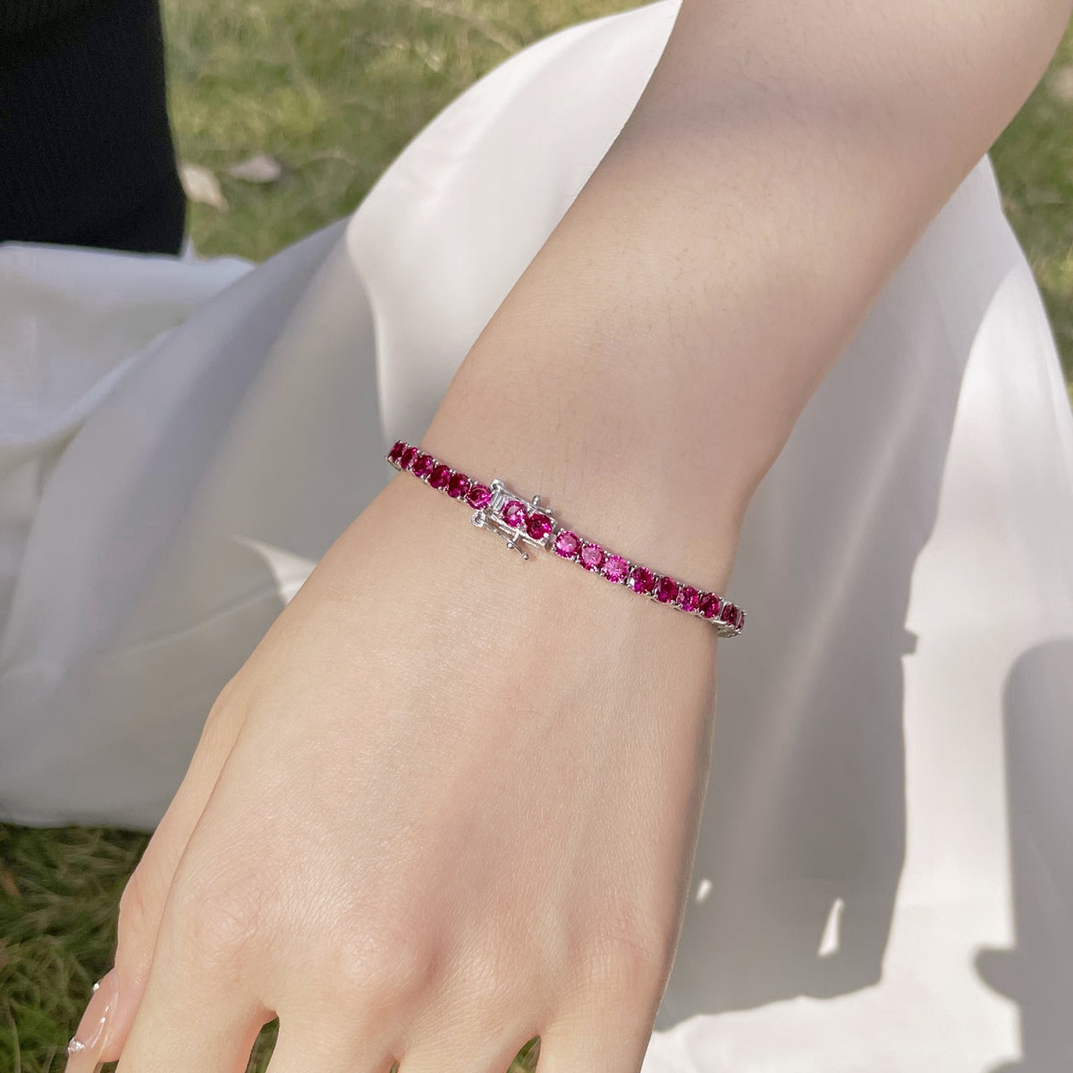 [baslovejewels]Radiant Colorful Round Cut Party Bracelet