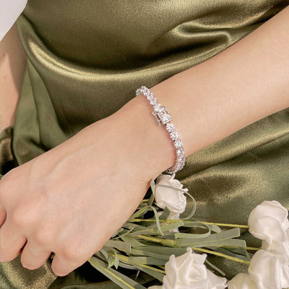 [baslovejewels]Ornate Sparkling Round Cut Wedding Bracelet