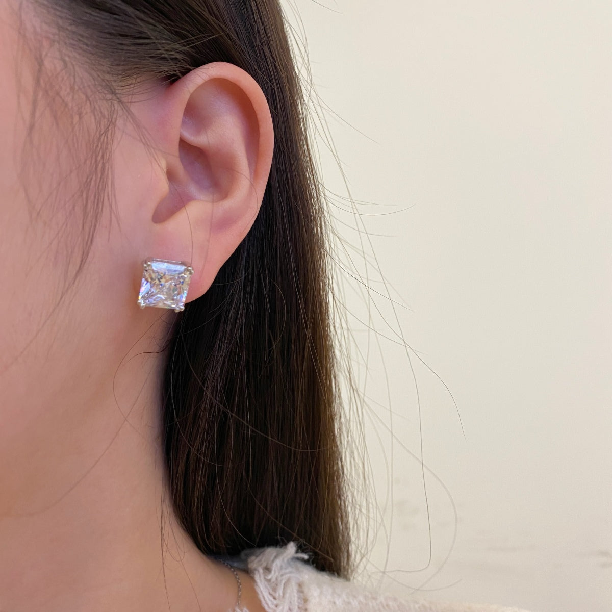 [BASLOVE]Delicate Square Shape Earrings