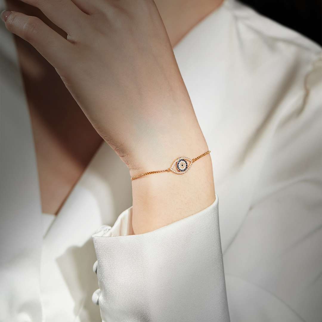 [baslovejewels]Dazzling Eye Shape Necklace