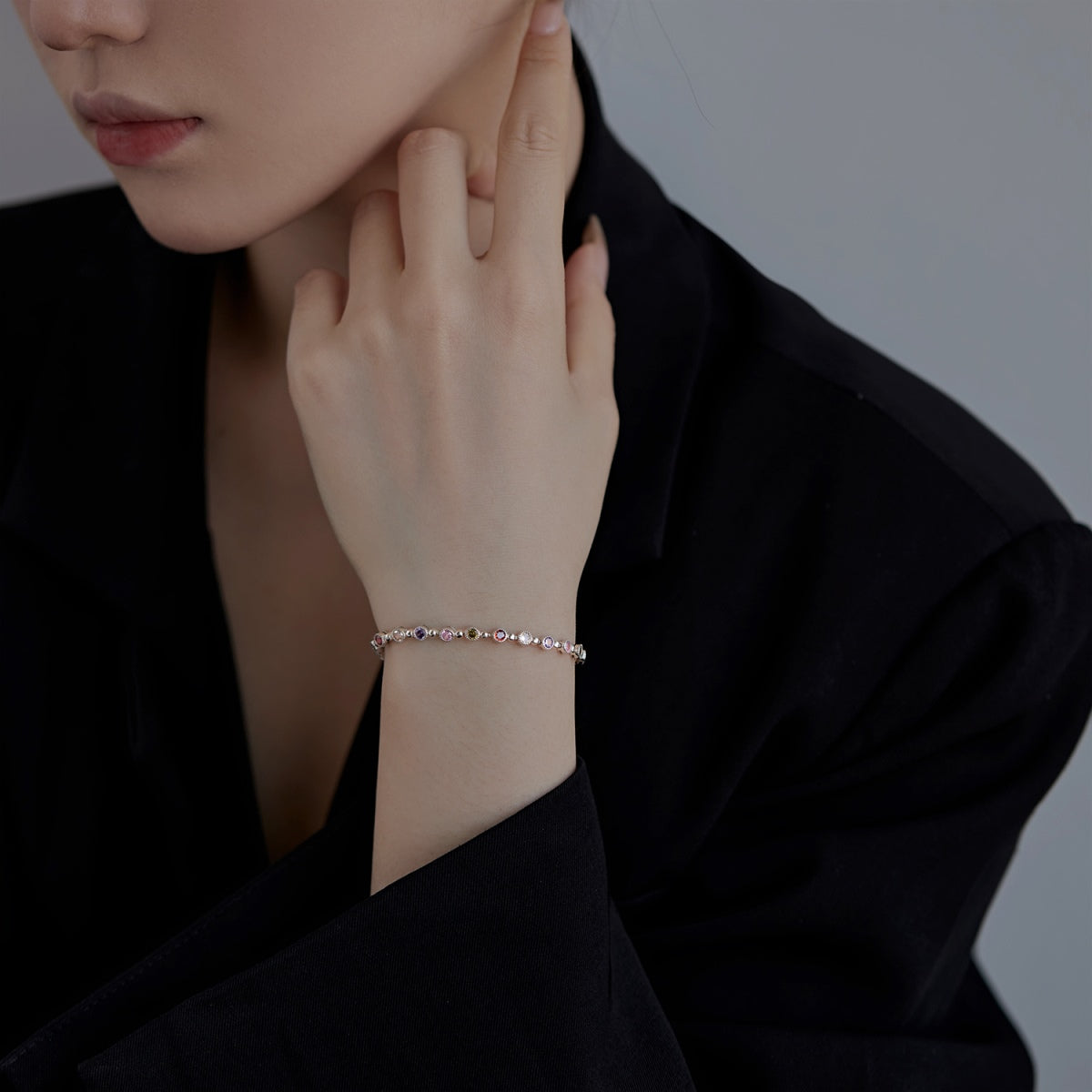 [BASLOVE]Sparkling Exquisite Round Cut Party Bracelet