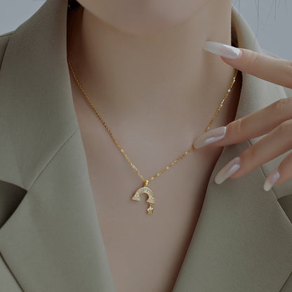 [baslovejewels]Unique Rainbow Star Necklace