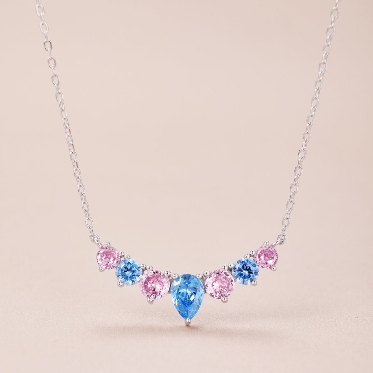 [baslovejewels]Dainty Colorful Heart Necklace