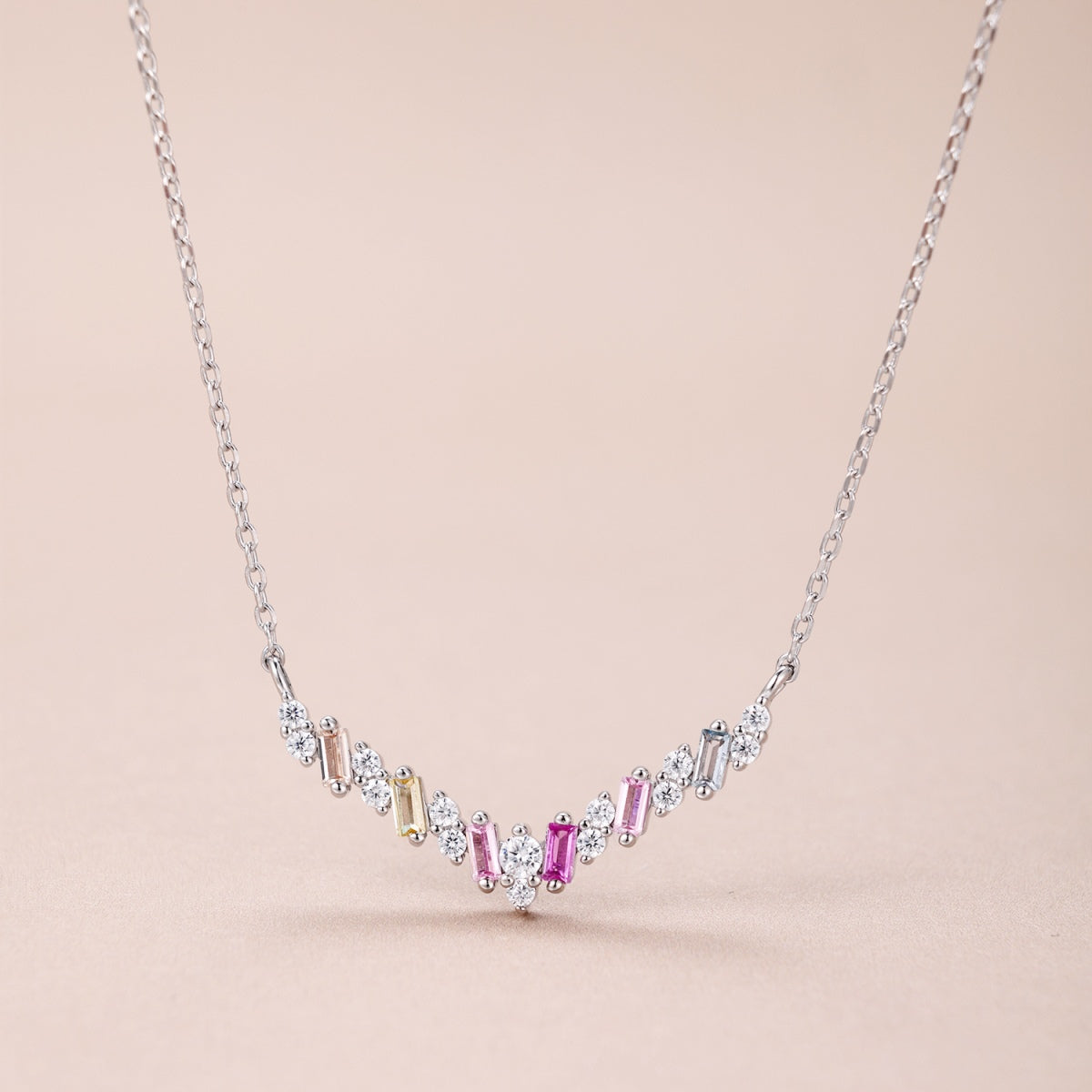 [baslovejewels]Dazzling Rainbow Necklace