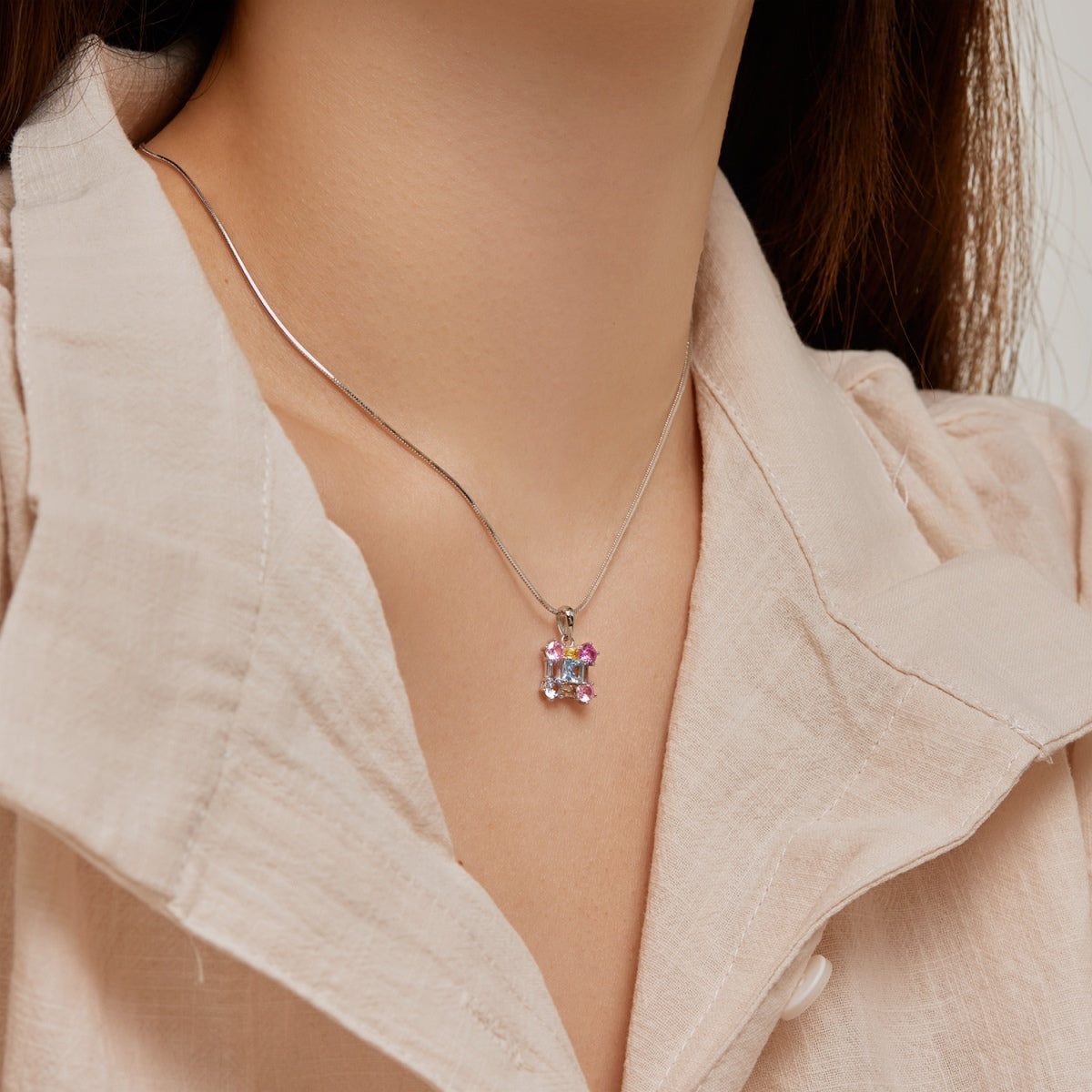 [baslovejewels]Gorgeous Multi Colorful Necklace