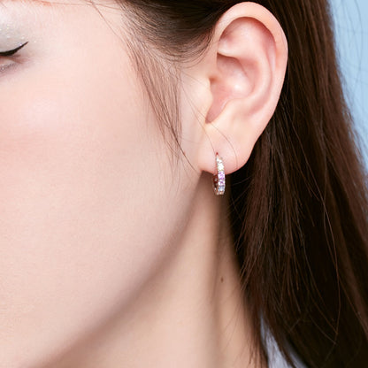 [baslovejewels]Radiant Colorful Round Cut Earrings