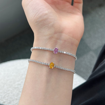 [baslovejewels]0.75 Carat Exquisite Oval Cut Daily Bracelet