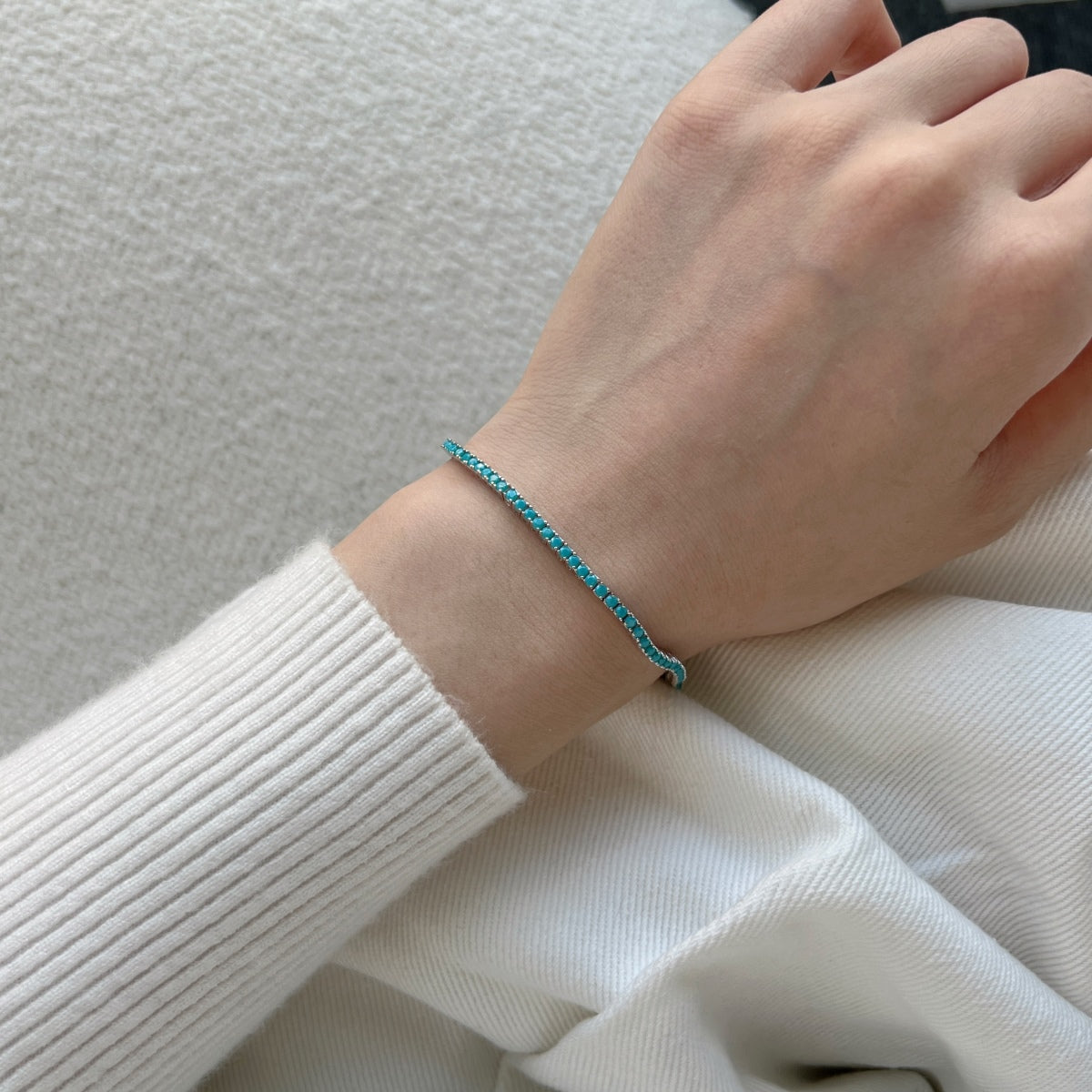 [baslovejewels]Dazzling Exquisite Round Cut Daily Bracelet