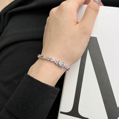 [baslovejewels]Ornate Sparkling Multi Cut Party Bracelet