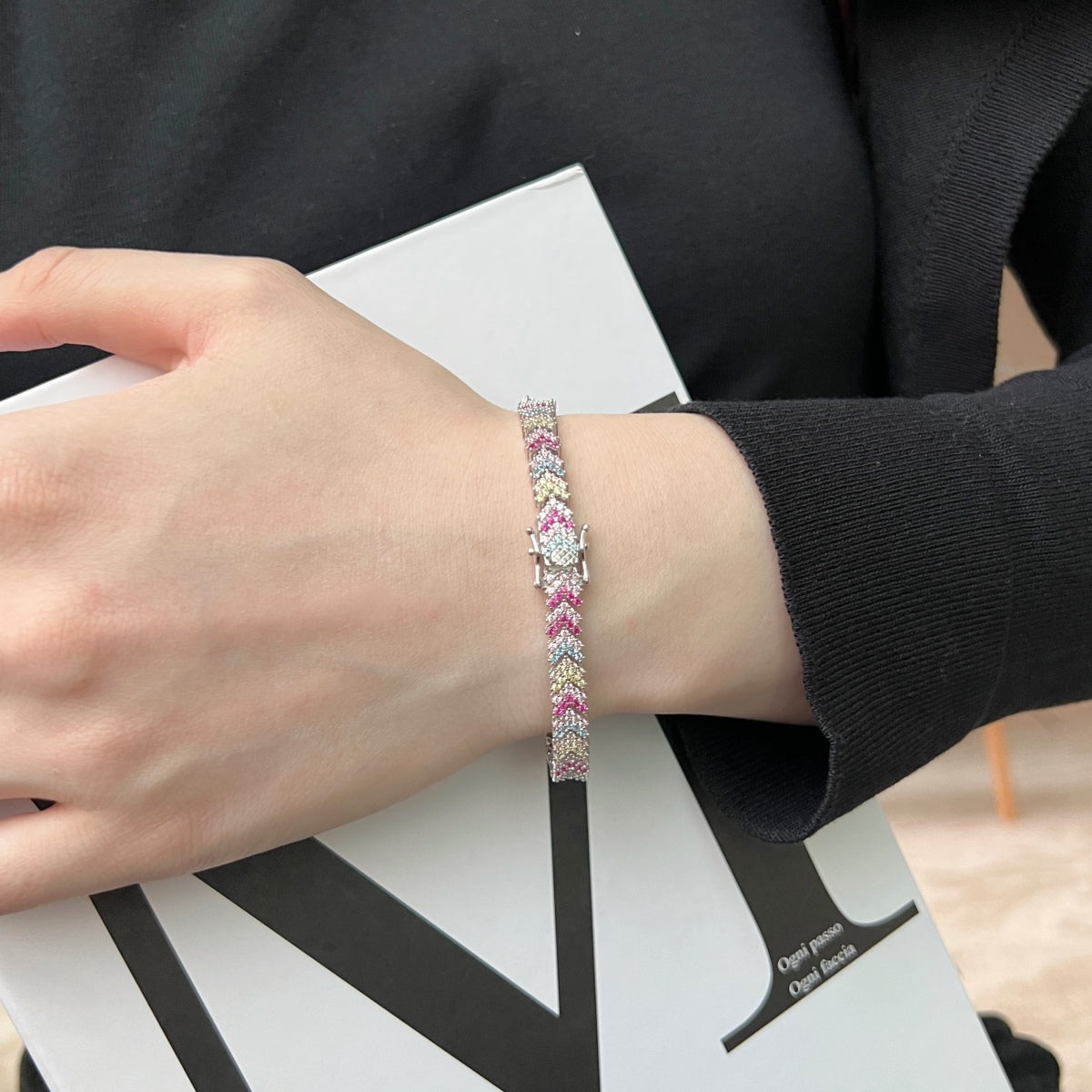 [baslovejewels]Ornate Sparkling Round Cut Party Bracelet