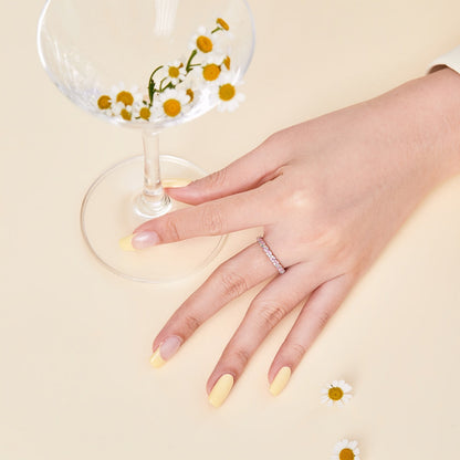 [baslovejewels]Dainty Ebullient Round Cut Daily Ring
