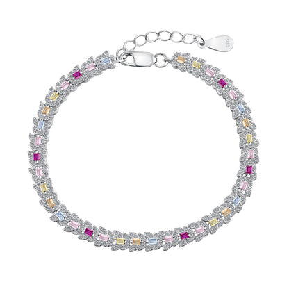 [baslovejewels]Delicate Colorful Multi Cut Daily Bracelet