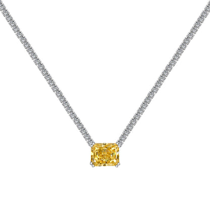 [baslovejewels]4.0 Carat Elegant Radiant Cut Necklace