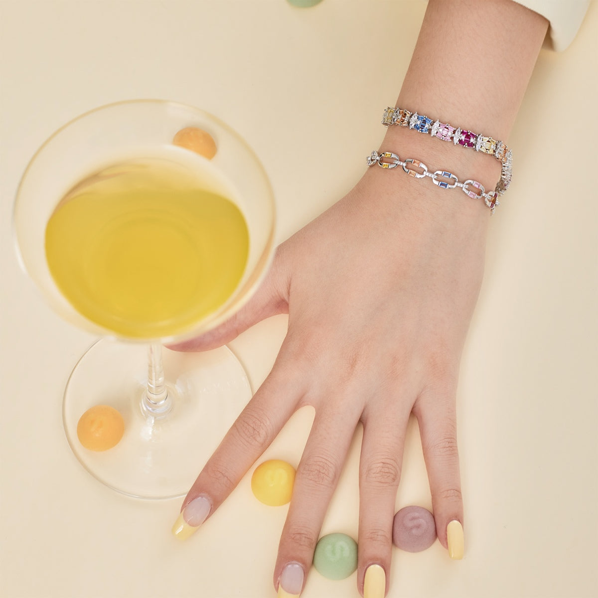 [baslovejewels]Dazzling Colorful Daily Bracelet