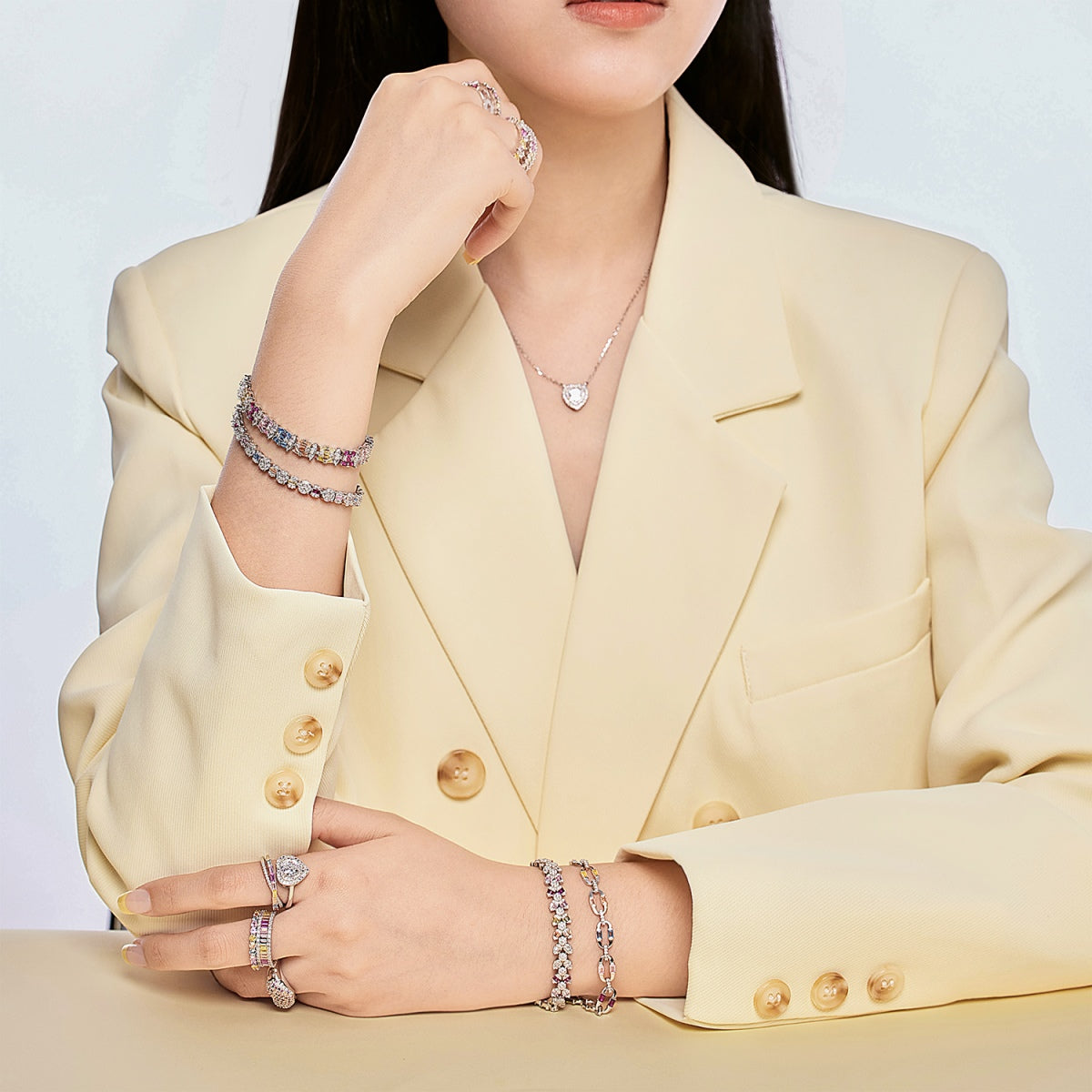 [baslovejewels]Dazzling Colorful Daily Bracelet