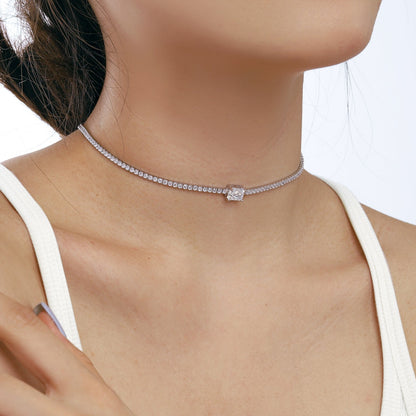 [baslovejewels]2.0 carat Ornate Emerald Cut Necklace