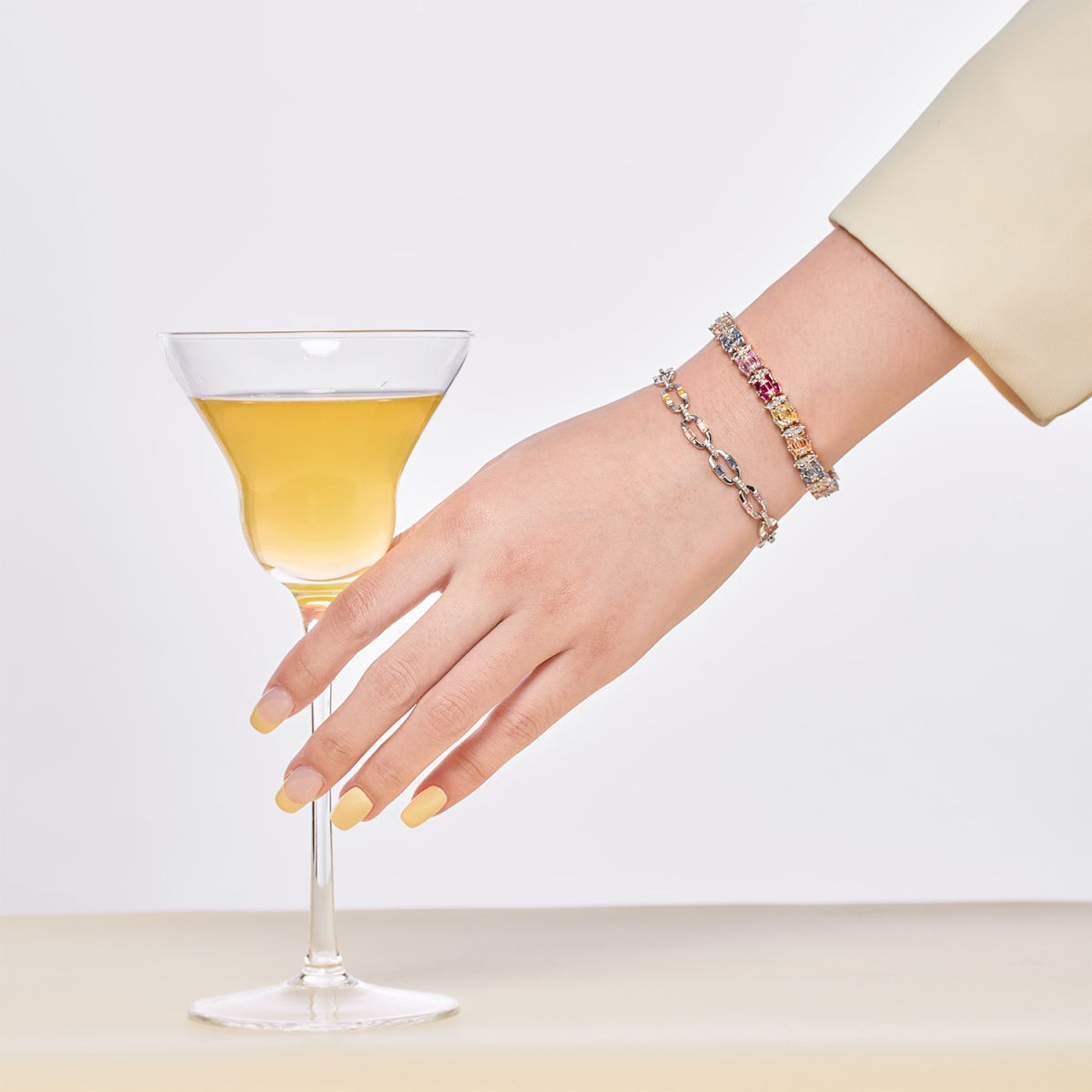 [baslovejewels]Delicate Colorful Multi Cut Party Bracelet