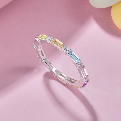 [baslovejewels]Lively In Shades Elegant Radiant Cut Daily Ring