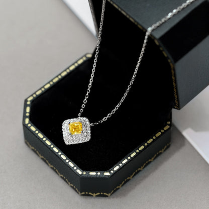 [baslovejewels]Sparkling Asscher Cut Necklace