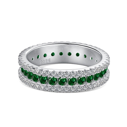 [baslovejewels]Delicate Colorful Round Cut Daily Ring