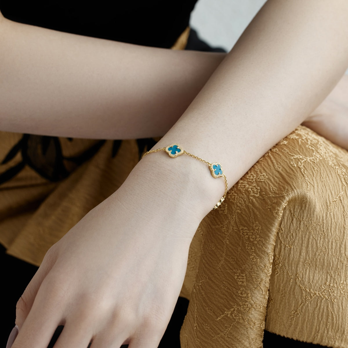 [baslovejewels]Four-Leaf Clover Exquisite Bracelet