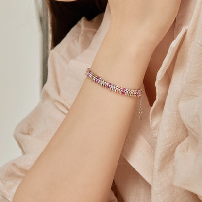 [baslovejewels]Dainty Radiant Emerald Cut Daily Bracelet