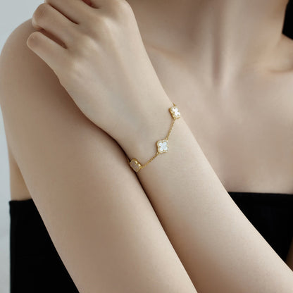 [baslovejewels]Four-Leaf Clover Exquisite Bracelet