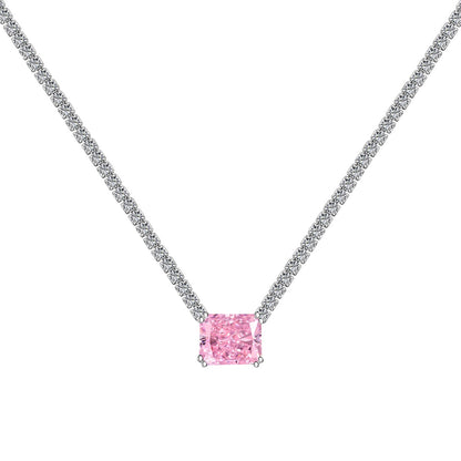 [baslovejewels]4.0 Carat Elegant Radiant Cut Necklace