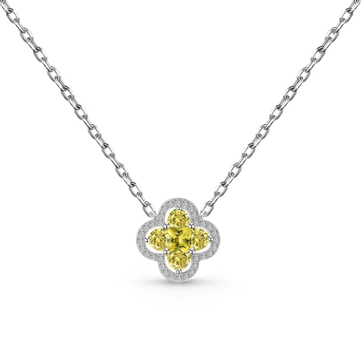 [BASLOVE]Spliced Lucky Four-Leaf Clover Versatile Necklace