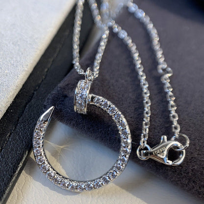 [Basjewels]JUSTE NECKLACE SILVER DIAMONDS