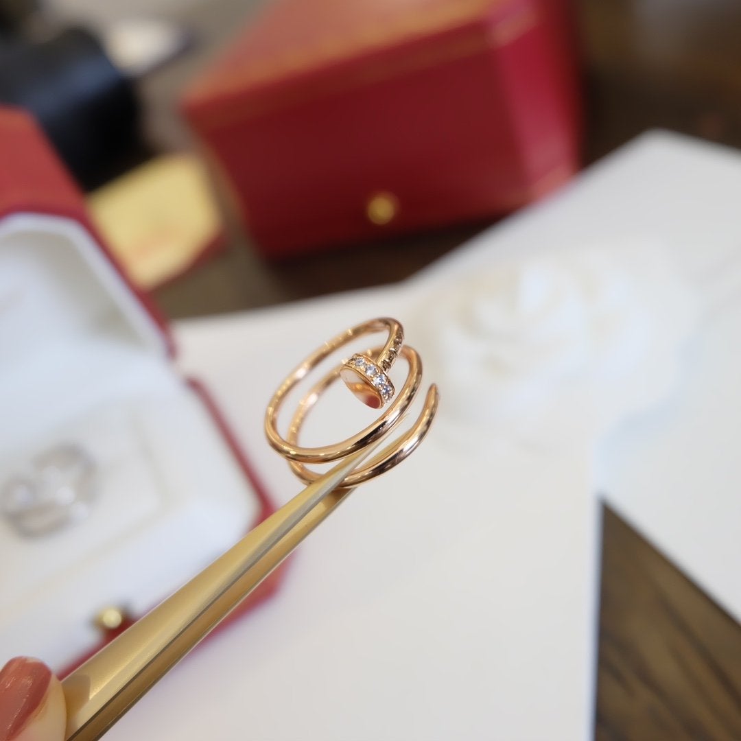 [baslovejewels]JUSTE RING 1.8MM PINK GOLD DOUBLE ROW