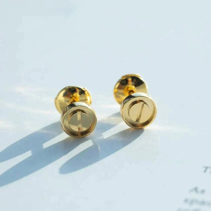 [Basjewels]LOVE EARRINGS GOLD 10MM