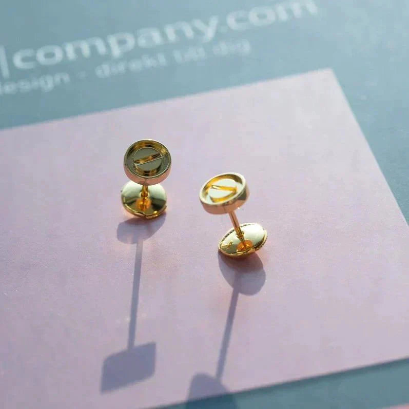 [Basjewels]LOVE EARRINGS GOLD 10MM