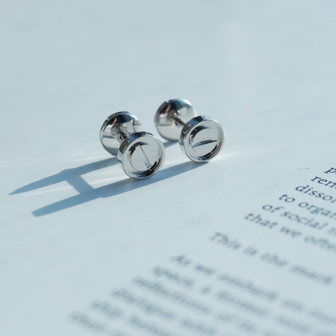 [Basjewels]LOVE EARRINGS SILVER 10MM