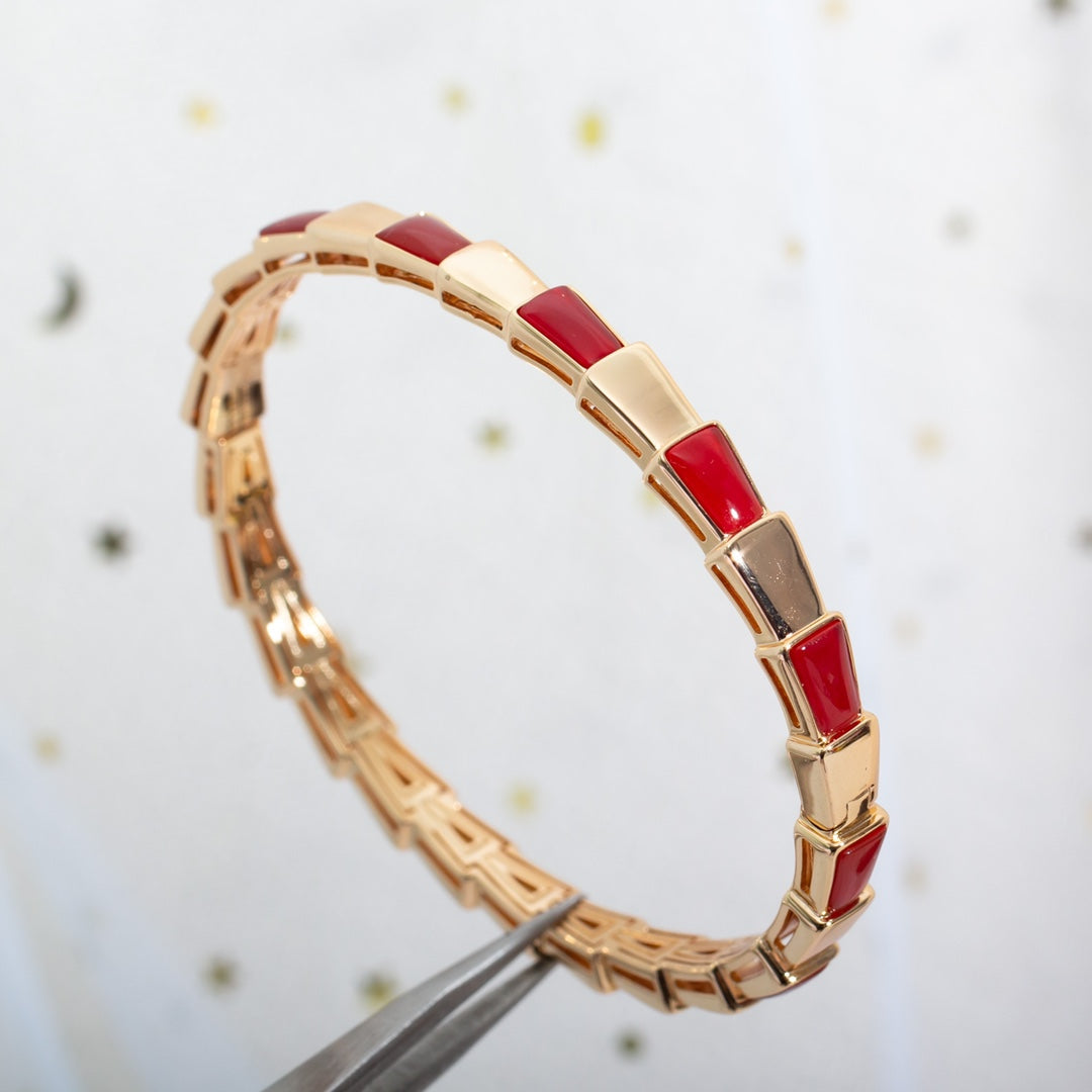 [Basjewels]SERPENTI BRACELET PINK GOLD RUBELLITE