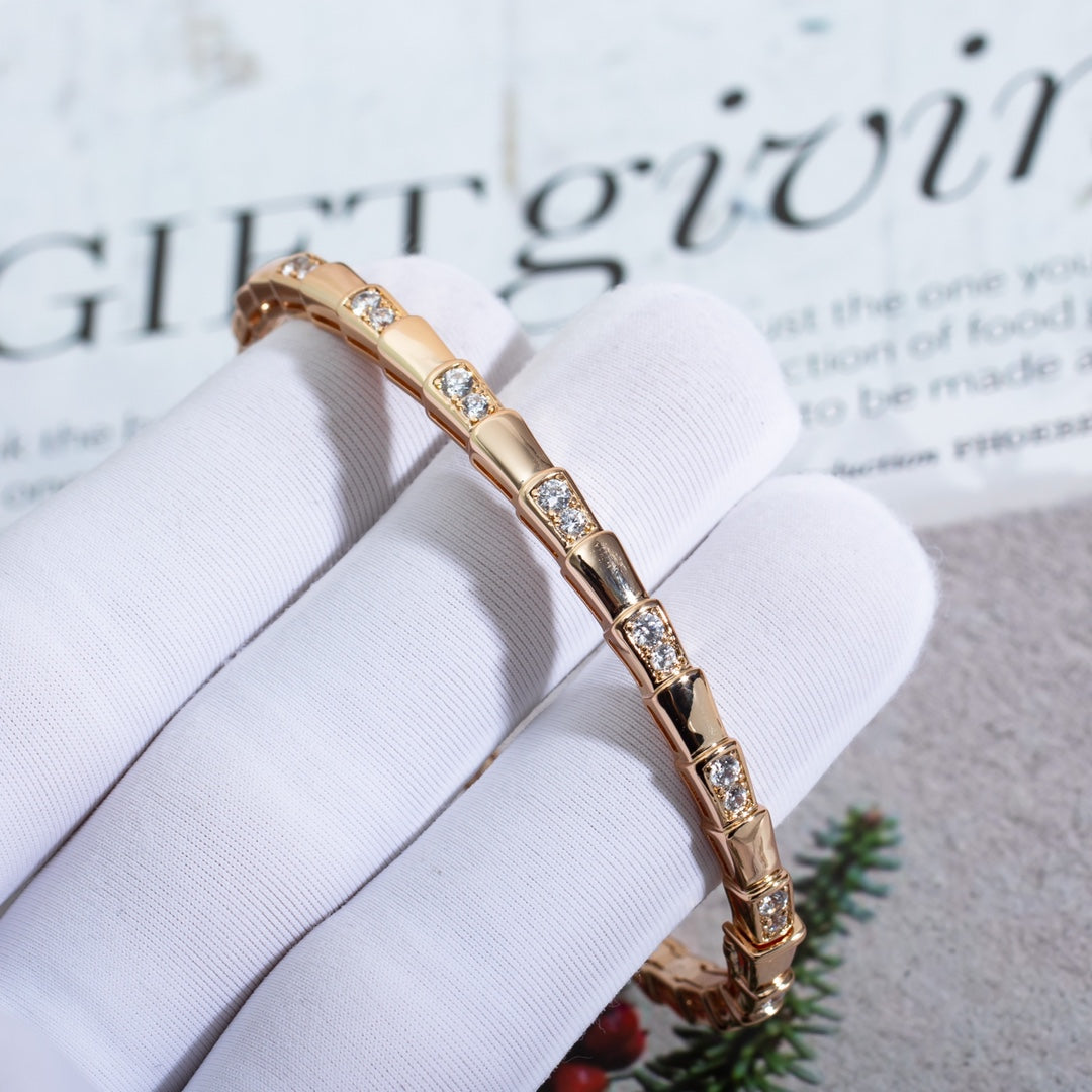 [Basjewels]SERPENTI BRACELET PINK GOLD DIAMOND