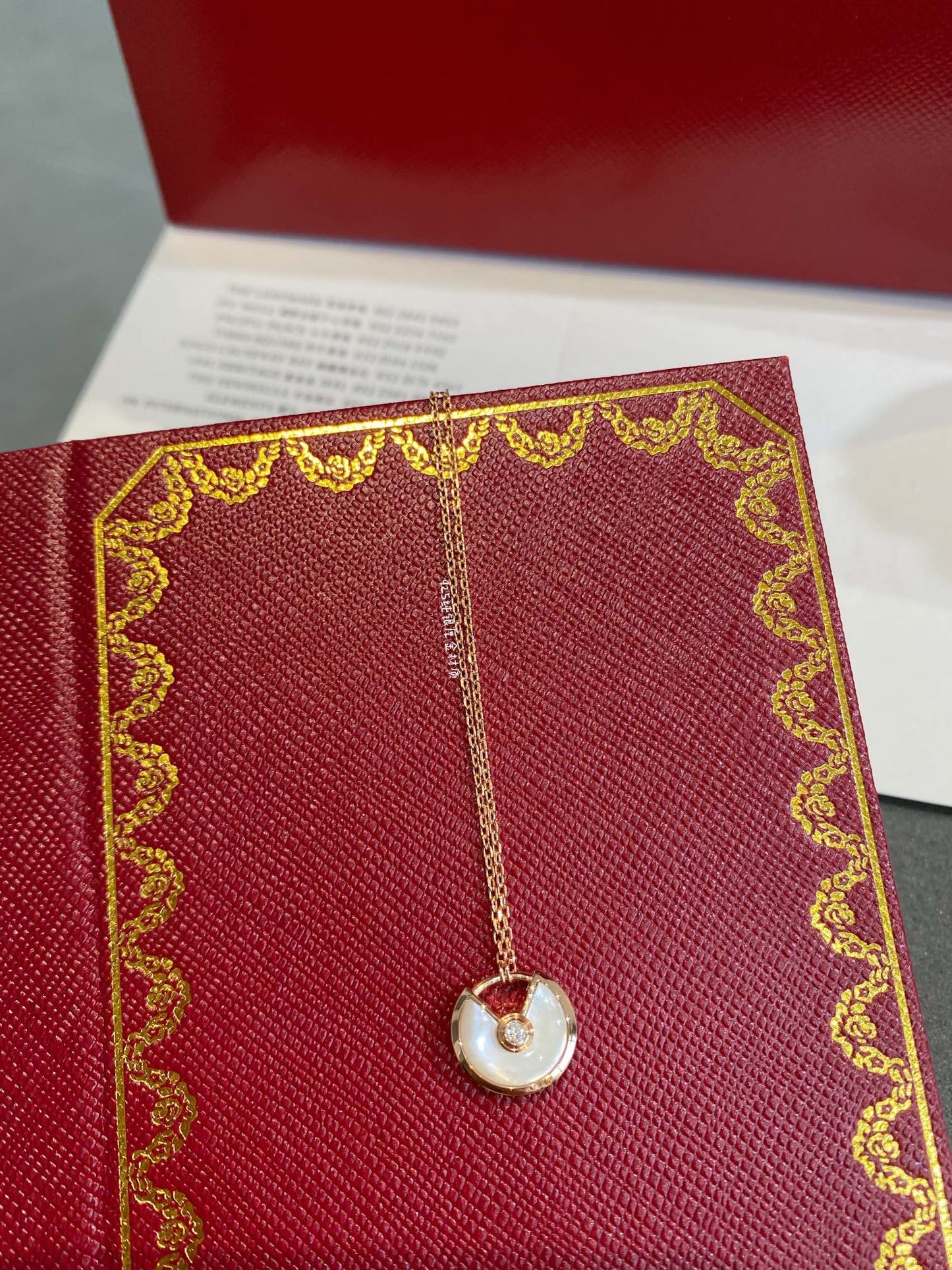 [baslovejewels]AMULETTE ROSE GOLD MOP NECKLACE