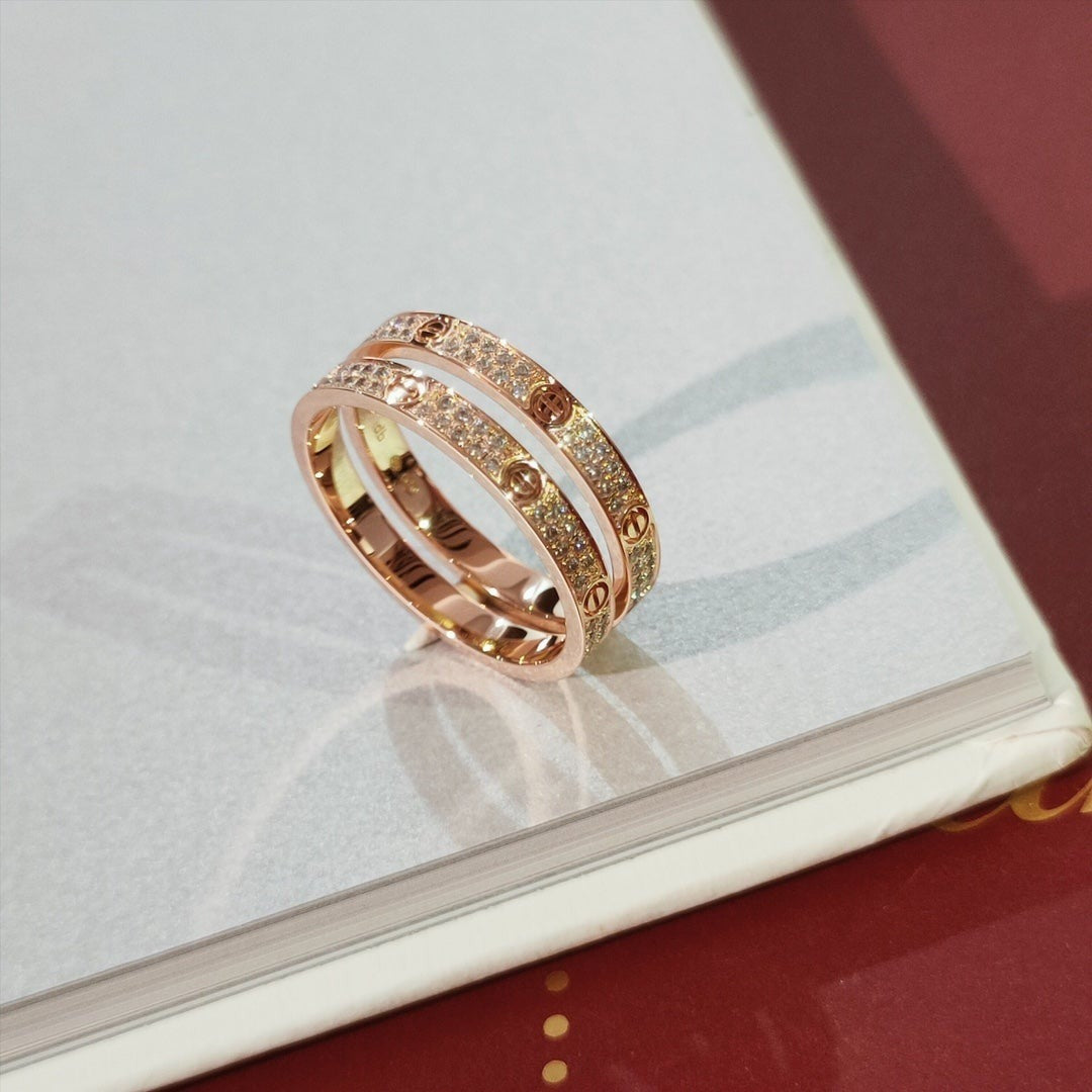 [Basjewels]LOVE RING 2.65MM DIAMOND