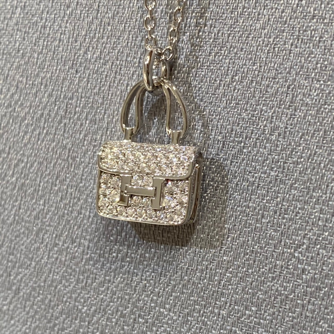 [baslovejewels]CONSTANCE PEDANT DIAMOND NECKLACE